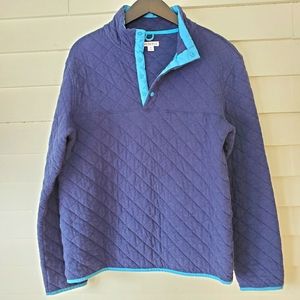 Merona Navy Blue quilted pullover sweatshirt
